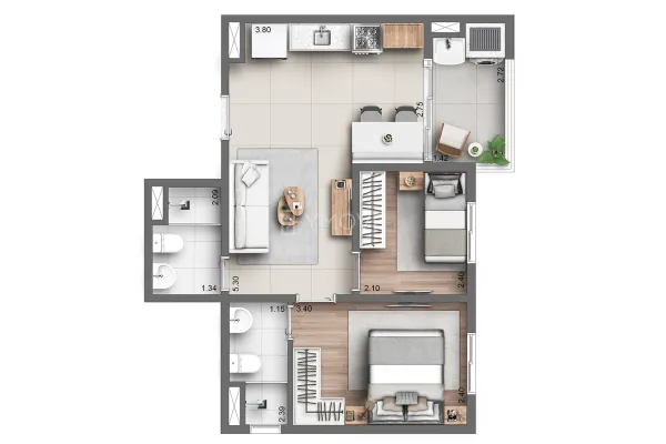 Apartamento à venda com 2 quartos no Vila Carmosina, São Paulo — foto 9